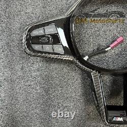 Carbon fiber Steering Wheel Trim For BMW G87 G80/81/82 F90 F91 G30 G31 WithButton