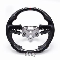 Carbon fiber flat bottom steering wheel for GMC Sierra 2019-2024 Non Paddles