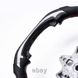 Carbon fiber flat bottom steering wheel for GMC Sierra 2019-2024 Non Paddles