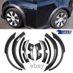 Carbon fiber pattern Fender Flare Wheel Arch Cover Trim For Tesla Model Y 2020