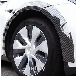 Carbon fiber pattern Fender Flare Wheel Arch Cover Trim For Tesla Model Y 2020