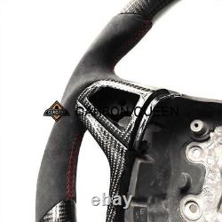Carbon fiber steering wheel for CHEVY SS SV6 VF2/Holden VF HSV black suede