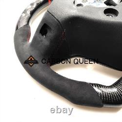 Carbon fiber steering wheel for CHEVY SS SV6 VF2/Holden VF HSV black suede