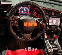 Carbon fiber steering wheel for Honda Civic 10th Gen 2017 2018 models SI Type R