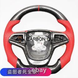 Carbon fiber with RED LEATHER steering wheel for CHEVY SS SV6VF2/Holden VF HSV