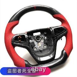 Carbon fiber with RED LEATHER steering wheel for CHEVY SS SV6VF2/Holden VF HSV