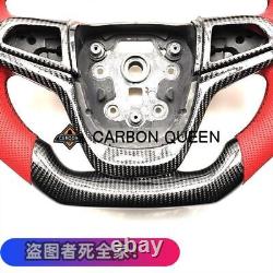Carbon fiber with RED LEATHER steering wheel for CHEVY SS SV6VF2/Holden VF HSV