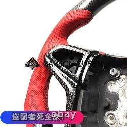 Carbon fiber with RED LEATHER steering wheel for CHEVY SS SV6VF2/Holden VF HSV