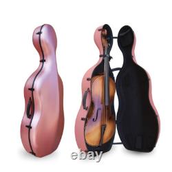 Cello Case 4/4 Carbon Fiber hard shell with Wheels Embedded handle Light