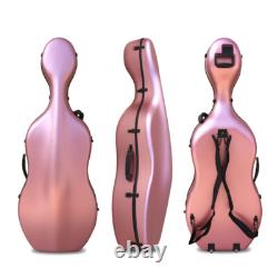 Cello Case 4/4 Carbon Fiber hard shell with Wheels Embedded handle Light
