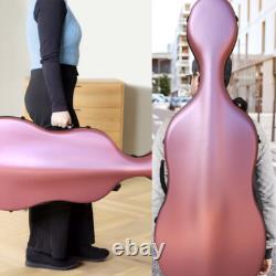 Cello Case 4/4 Carbon Fiber hard shell with Wheels Embedded handle Light