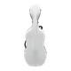 Cello case 4/4 size Carbon Fiber Hard Shell with Wheels Carry Straps, White