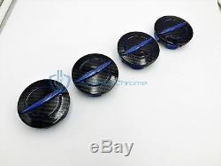 Chrysler 200 300 Blue Black Carbon Fiber Wheel Center Cap x4 Set 11-18 OEM Mopar