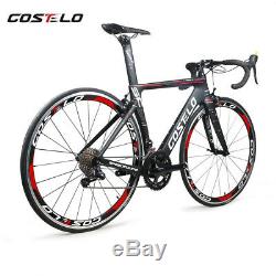 Costelo Speedcoupe road bicycle carbon fiber complete bike wheels shimano group
