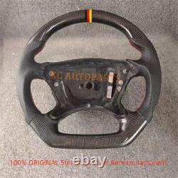 Custom Carbon Fiber Perforated Leather Steering Wheel For Mercedes-Benz E320 E55