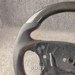 Custom Carbon Fiber Perforated Leather Steering Wheel For Mercedes-Benz E320 E55