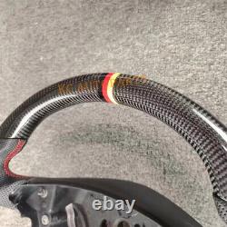 Custom Carbon Fiber Perforated Leather Steering Wheel For Mercedes-Benz E320 E55