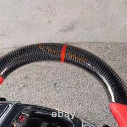 Custom Carbon fiber red line Leather Steering Wheel for 2014-2019 Corvette C7