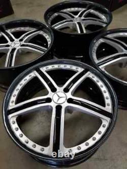 Custom Forged Wheels Rim 21 inch 5X112 Staggered Carbon Fiber Lip Mercedes S550