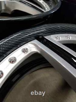 Custom Forged Wheels Rim 21 inch 5X112 Staggered Carbon Fiber Lip Mercedes S550