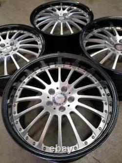 Custom Forged Wheels Rims 19 inch Staggered 5X112 Carbon Fiber Lip Mercedes CLS