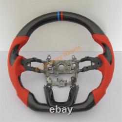 Custom Real Carbon Fiber Perforated Leather Steering Wheel For Civic 11th GEN