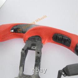 Custom Real Carbon Fiber Perforated Leather Steering Wheel For Civic 11th GEN