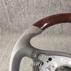 Custom Walnut Wood Leather Steering Wheel For Mercedes-Benz E300 E350 E400 E500