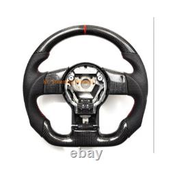 Custom real carbon fiber red line black leather Steering Wheel For NISSAN 350Z