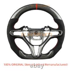 Customized 100% Real Carbon Fiber Steering Wheel For Honda Civic 8th 2006-2011