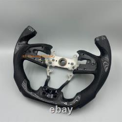 Customized Carbon Fiber black leather Steering Wheel for 2016-2021 HONDA CIVIC