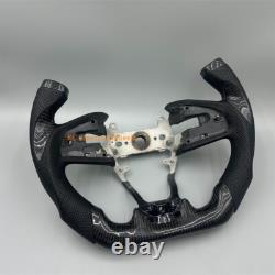 Customized Carbon Fiber black leather Steering Wheel for 2016-2021 HONDA CIVIC