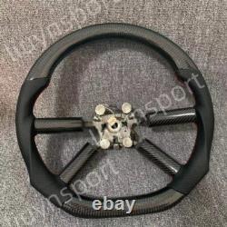 Customized Real Carbon Fiber Leather Steering Wheel for Jeep Wrangler 2008-2011