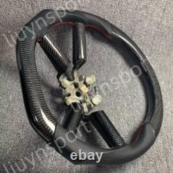 Customized Real Carbon Fiber Leather Steering Wheel for Jeep Wrangler 2008-2011