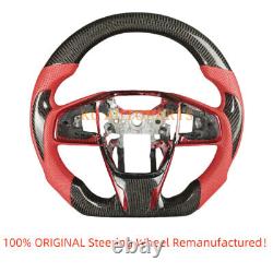 Customized for 2016-2021 HONDA CIVIC TYPE-R FK8 Real Carbon Fiber Steering Wheel
