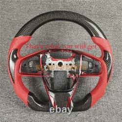 Customized for 2016-2021 HONDA CIVIC TYPE-R FK8 Real Carbon Fiber Steering Wheel