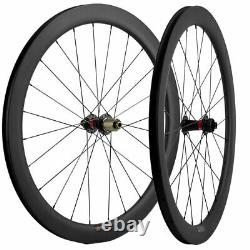 DIsc Brake Thru Axle 50mm Clincher Carbon Wheel Cyclocross Bike Wheelset U Shape