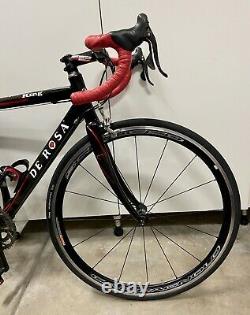 De Rosa King 52cm Carbon Bike Campagnolo Record New Campy Wheels ++++ Upgrades