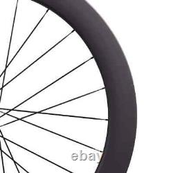 Disc Brake Carbon Fiber Road Bike Wheels 6025mm 6 Bolt Clincher Tubular