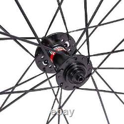 Disc Brake Carbon Fiber Road Bike Wheels 6025mm 6 Bolt Clincher Tubular