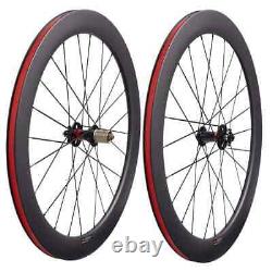 Disc Brake Carbon Fiber Road Bike Wheels 6025mm 6 Bolt Clincher Tubular