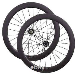 Disc Brake Carbon Fiber Road Bike Wheels 6025mm 6 Bolt Clincher Tubular
