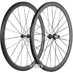 Discount 700C Factory Sale Carbon Wheelset Clincher 38mm Carbon Wheel Road Bike