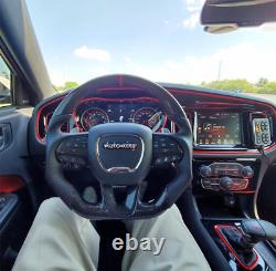 Dodge Charger Challenger Scat SRT GT Carbon Fiber Custom Steering Wheel 2015+