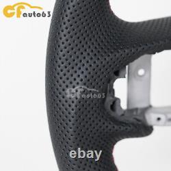 Dry Carbon Fiber Perforated Leather Steering Wheel Fits 2015-2017 Ford Mustang