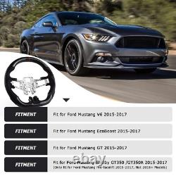 Dry Carbon Fiber Steering Wheel For Ford Mustang GT EcoBoost 2015 2017