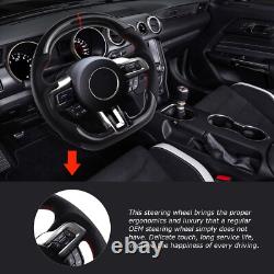 Dry Carbon Fiber Steering Wheel For Ford Mustang GT EcoBoost 2015 2017