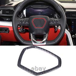 Dry Carbon Fiber Steering Wheel Logo Cover Trim Set For Lamborghini Urus 18-25
