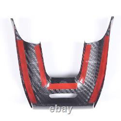 Dry Carbon Fiber Steering Wheel Logo Cover Trim Set For Lamborghini Urus 18-25