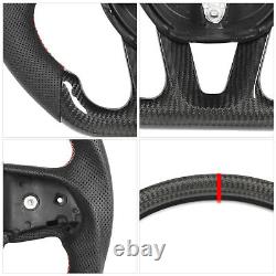 Dry Carbon Fiber Steering Wheel Perforated Leather for Dodge Challenger Charger